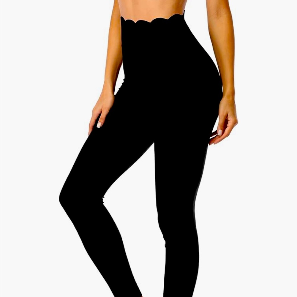 Black High-Waisted Swimming Leggings